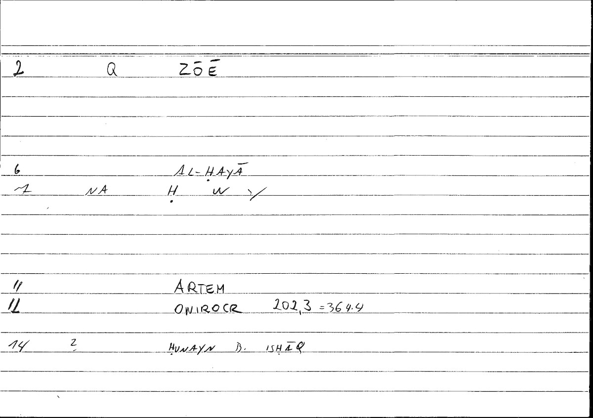 Filecard Artem.Onirocr.01488
