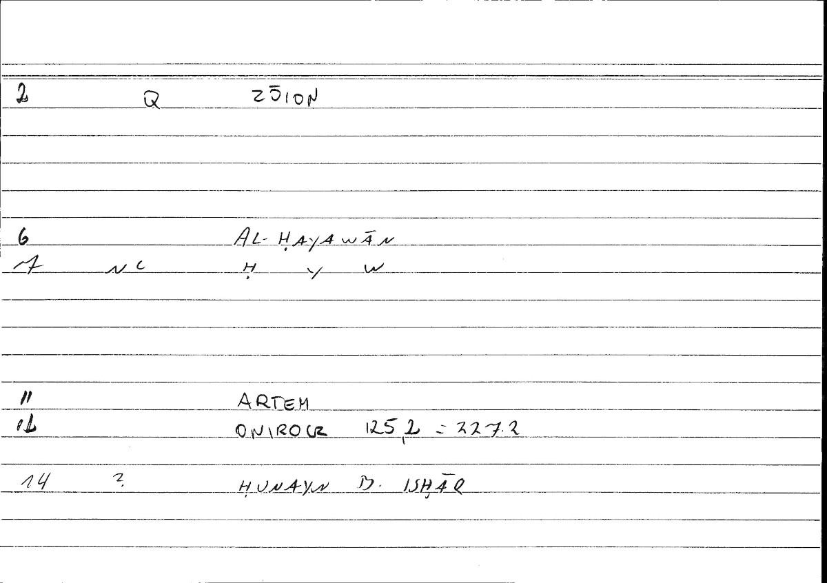 Filecard Artem.Onirocr.01503
