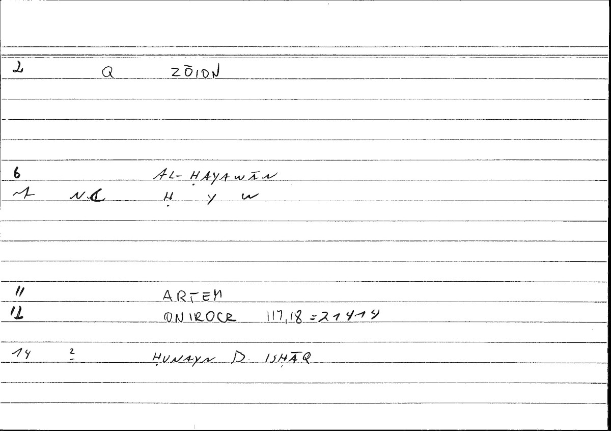 Filecard Artem.Onirocr.01510