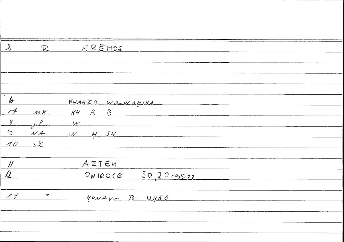 Filecard Artem.Onirocr.01657