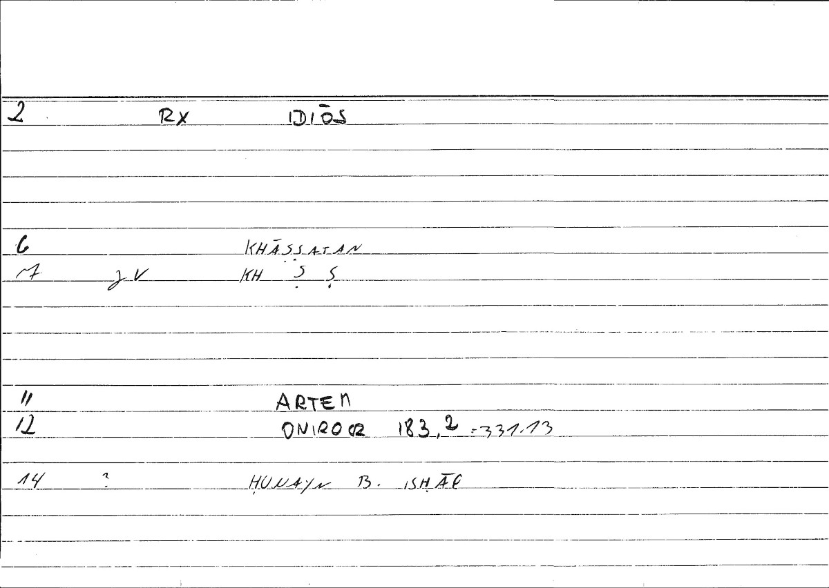 Filecard Artem.Onirocr.01764