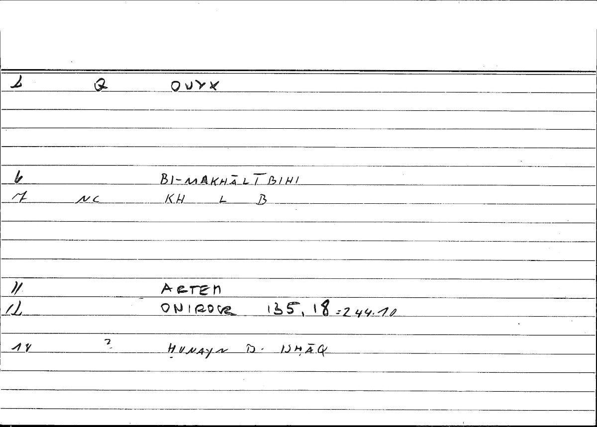 Filecard Artem.Onirocr.01903
