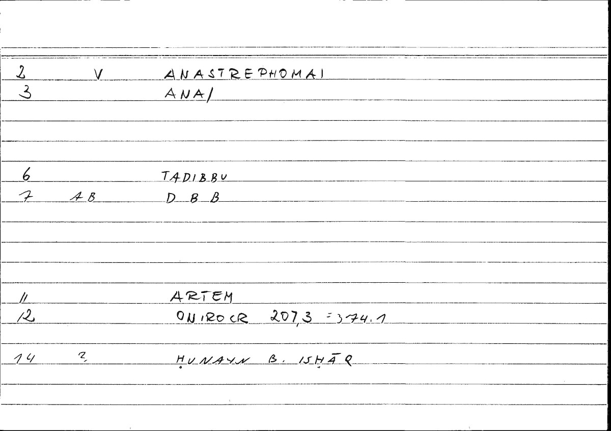 Filecard Artem.Onirocr.02250