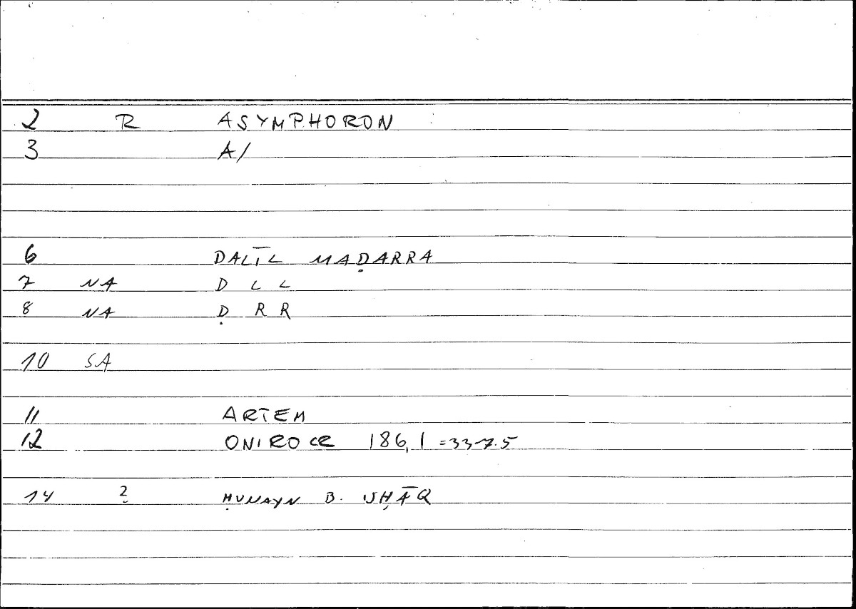 Filecard Artem.Onirocr.02560