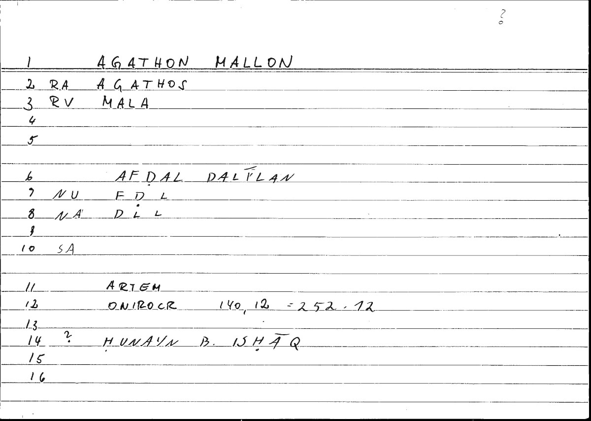 Filecard Artem.Onirocr.02613