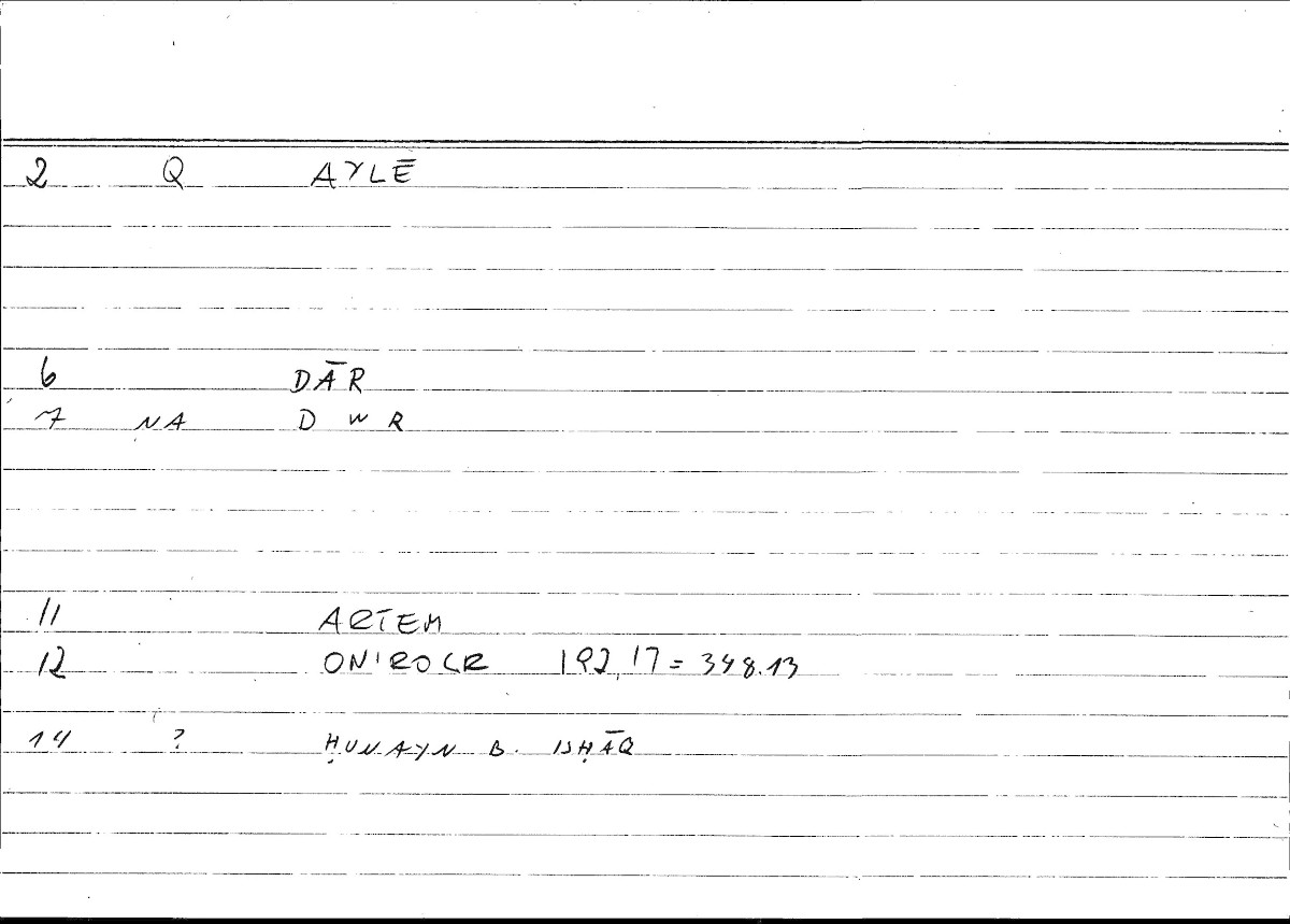 Filecard Artem.Onirocr.02760