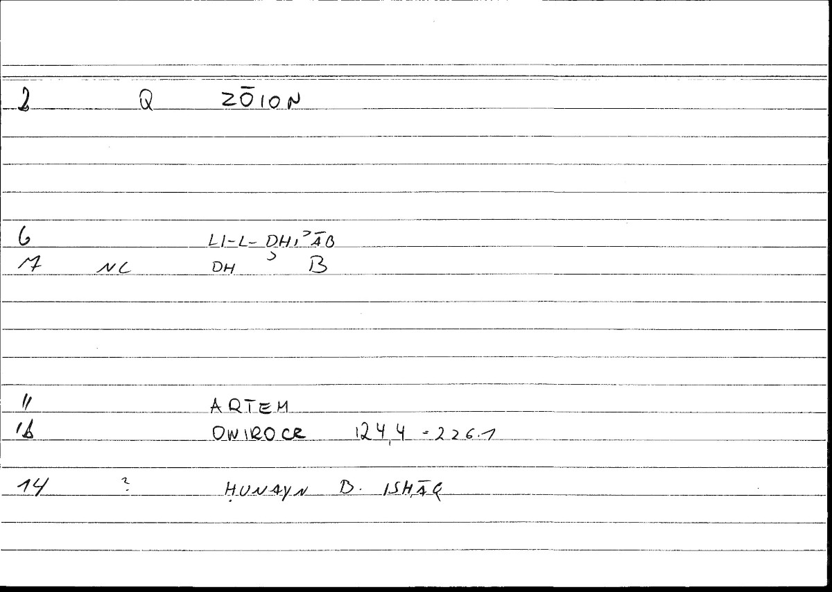 Filecard Artem.Onirocr.02810