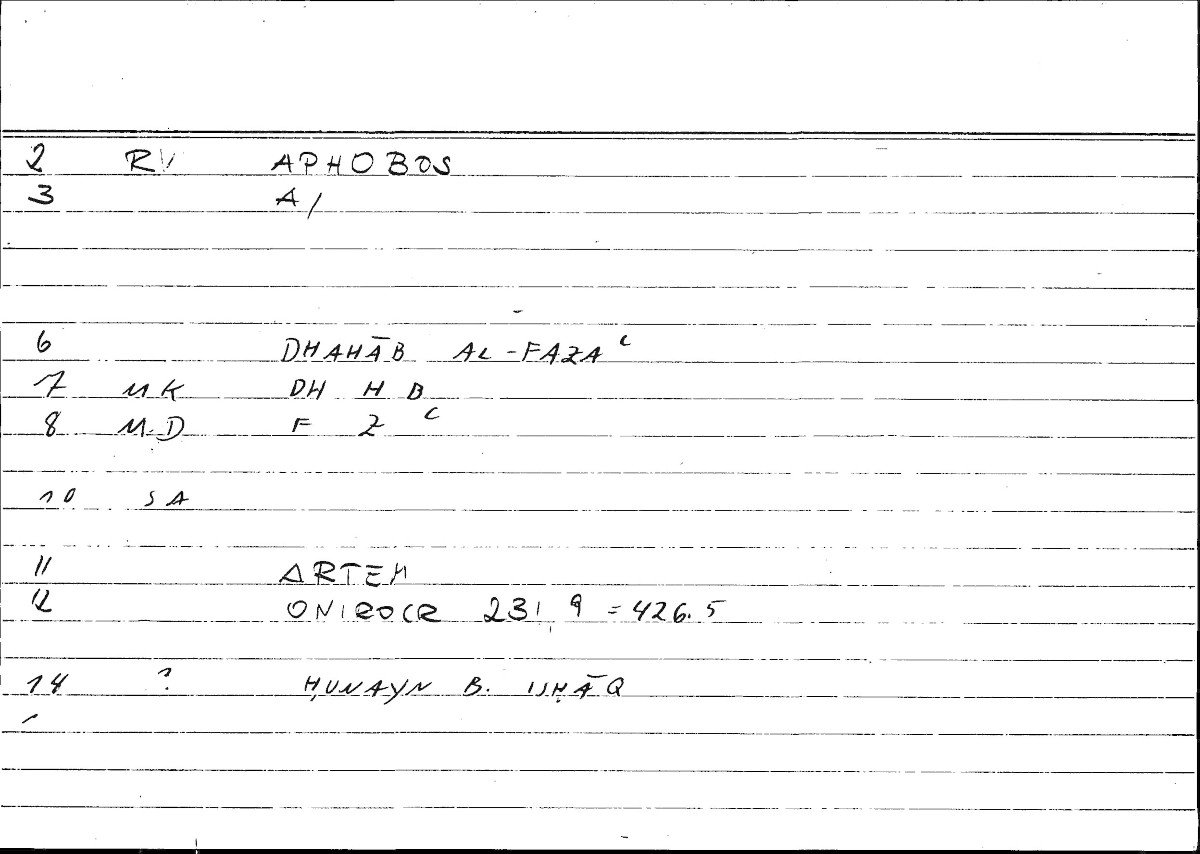 Filecard Artem.Onirocr.03141