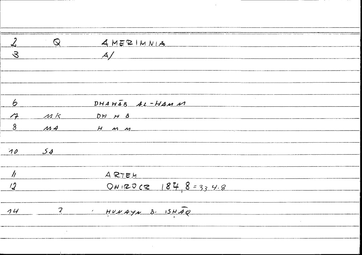Filecard Artem.Onirocr.03161