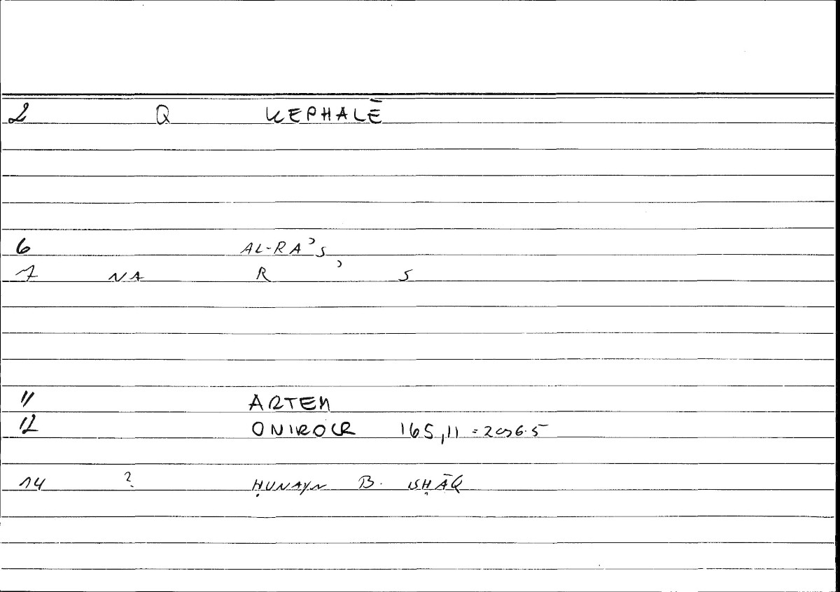Filecard Artem.Onirocr.03280