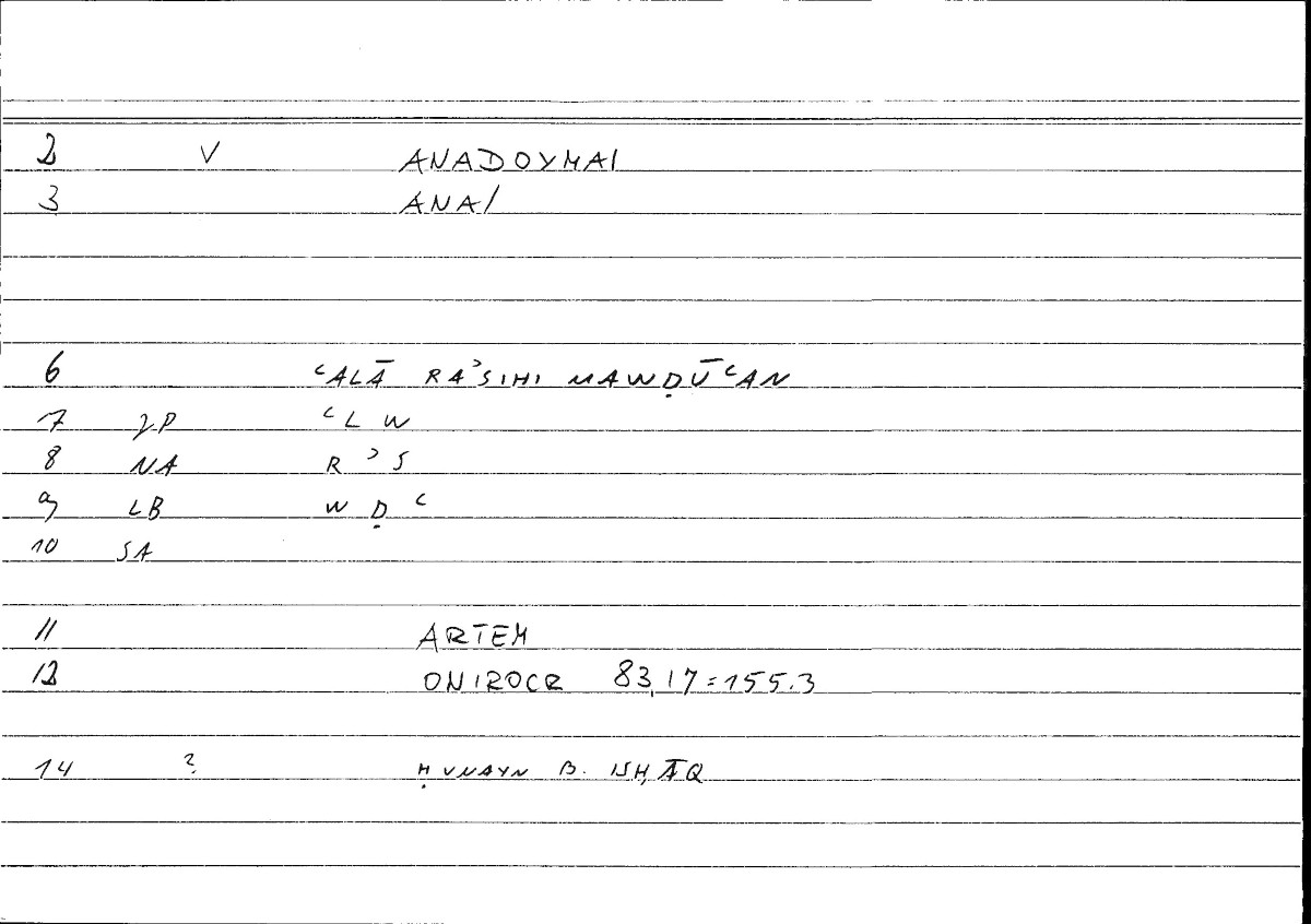 Filecard Artem.Onirocr.03306