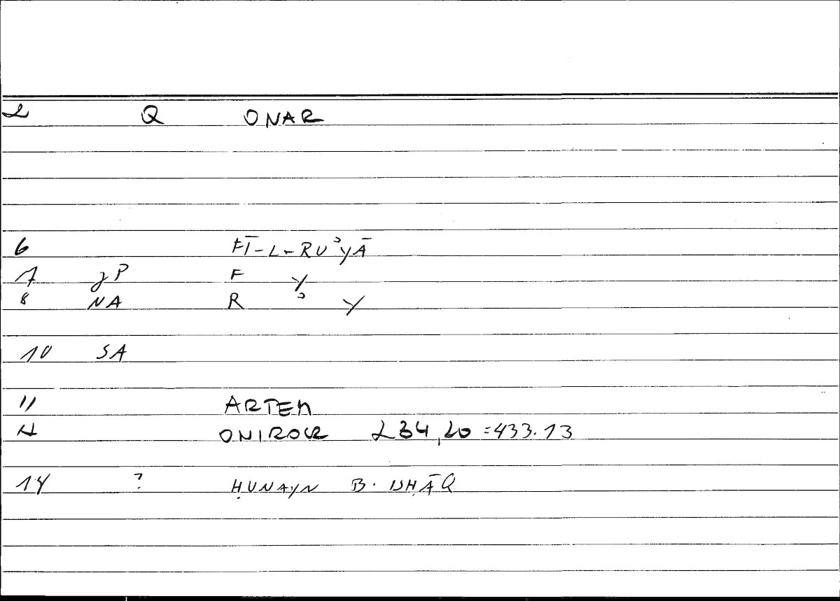 Filecard Artem.Onirocr.03554