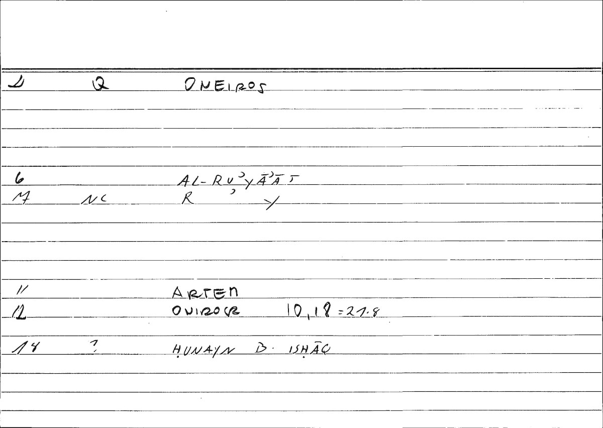 Filecard Artem.Onirocr.03586