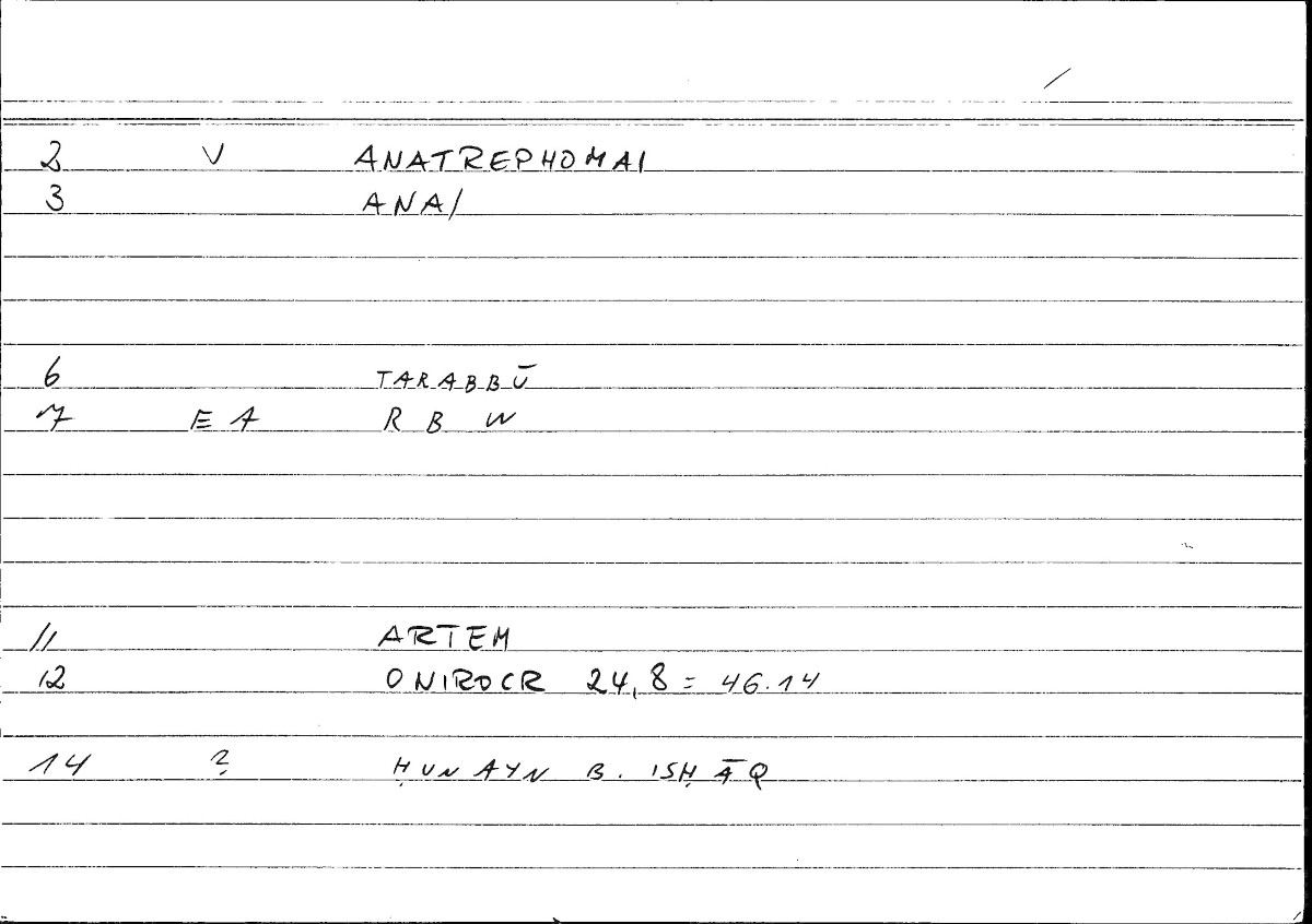 Filecard Artem.Onirocr.03664