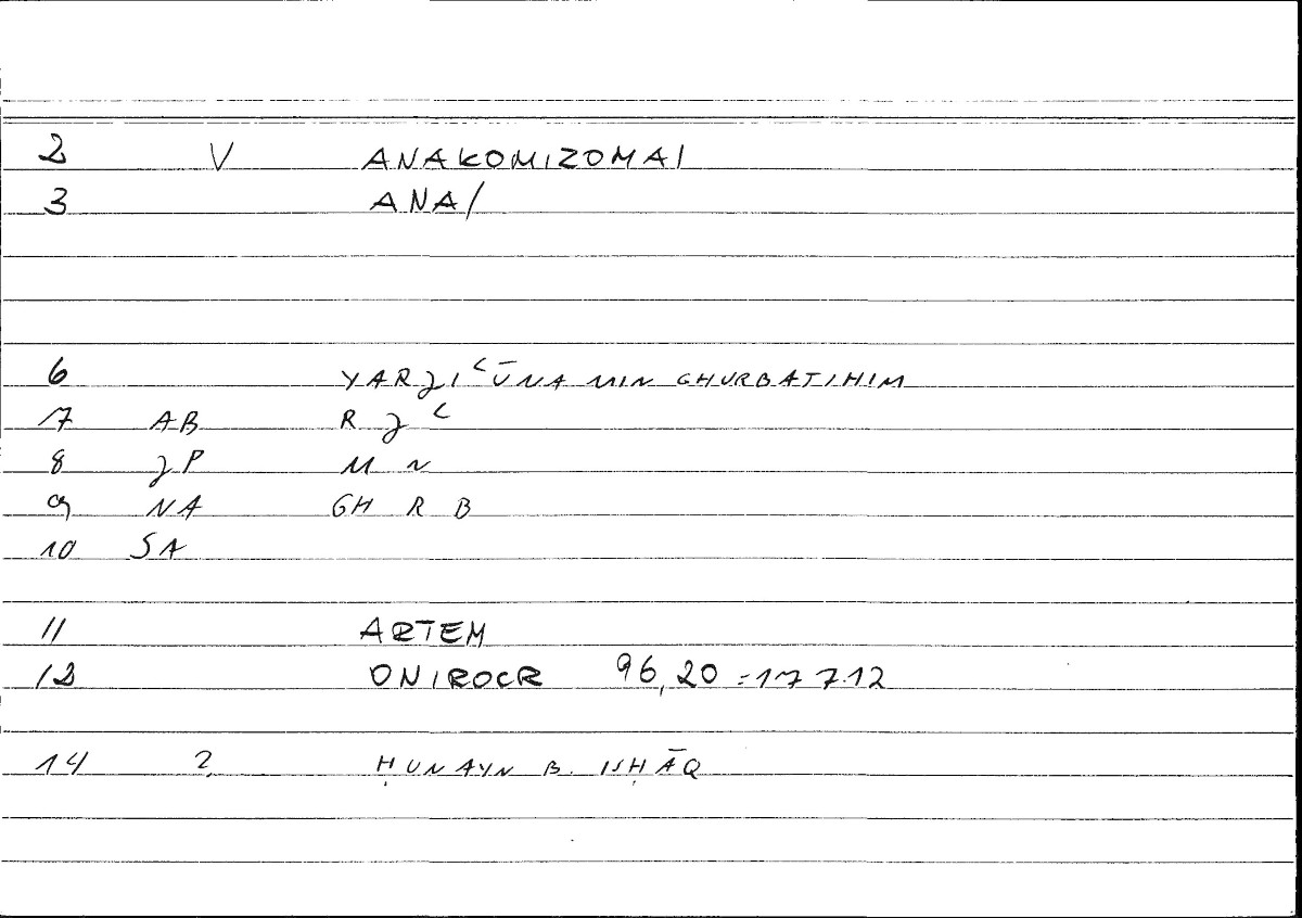 Filecard Artem.Onirocr.03694