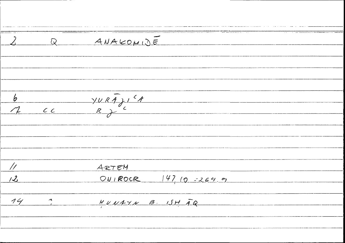 Filecard Artem.Onirocr.03696