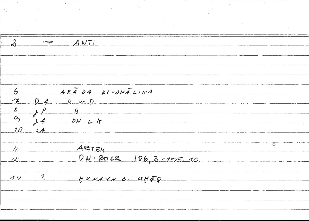 Filecard Artem.Onirocr.04070
