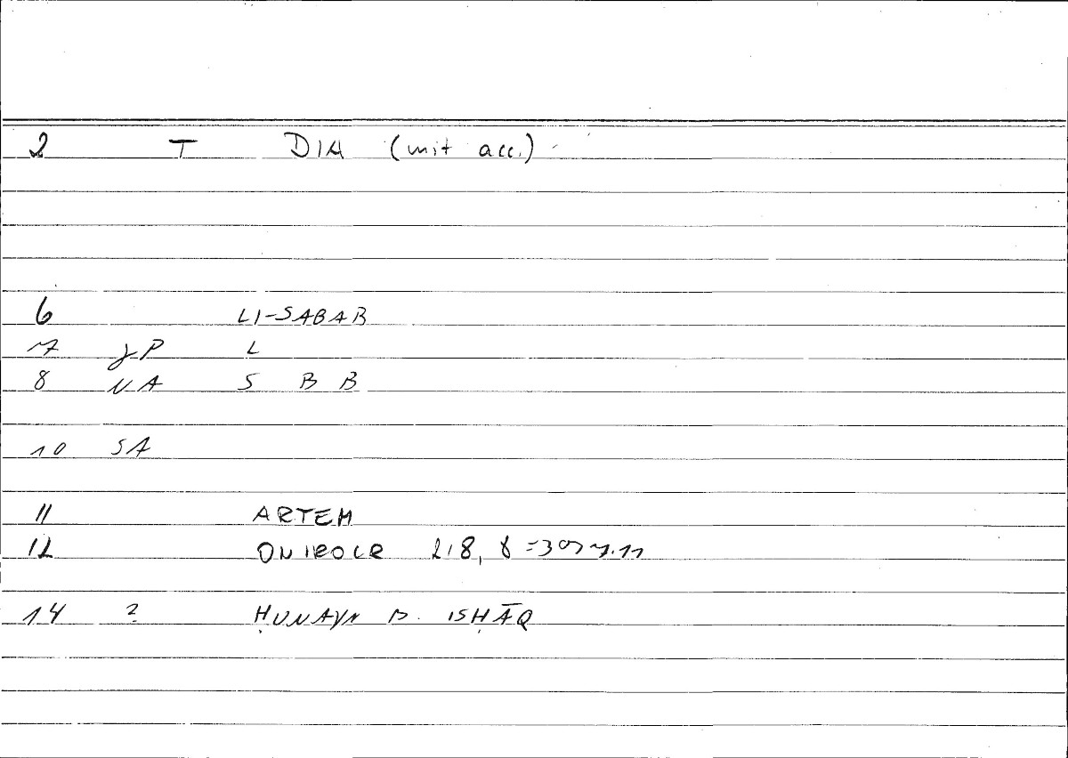 Filecard Artem.Onirocr.04510