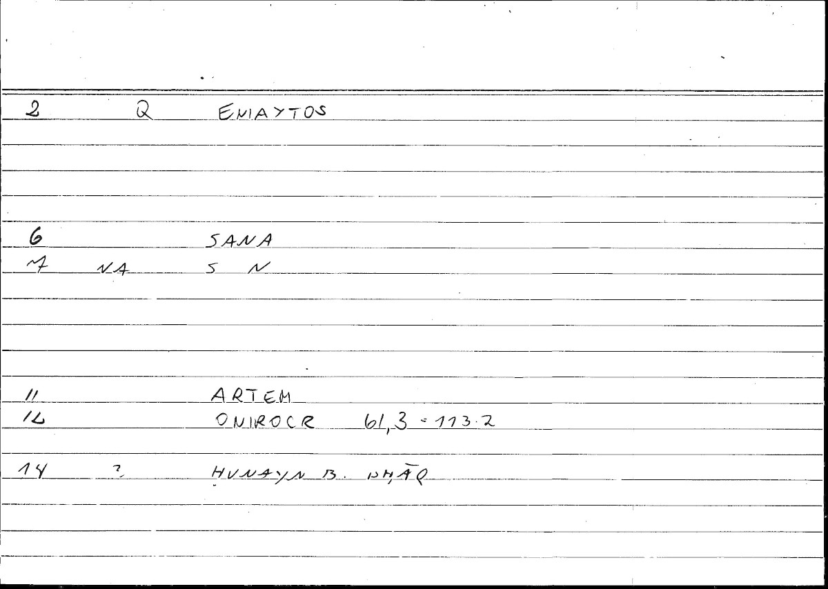 Filecard Artem.Onirocr.05025