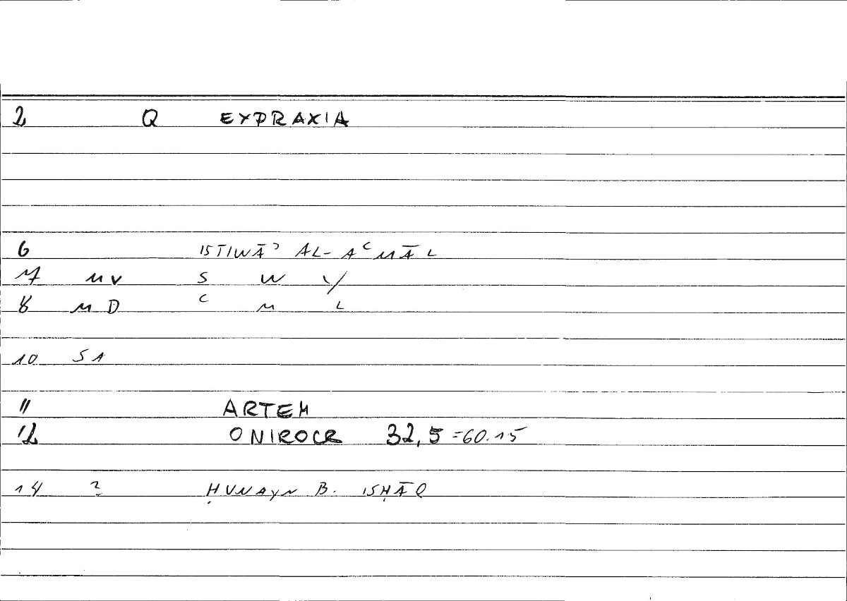 Filecard Artem.Onirocr.05197
