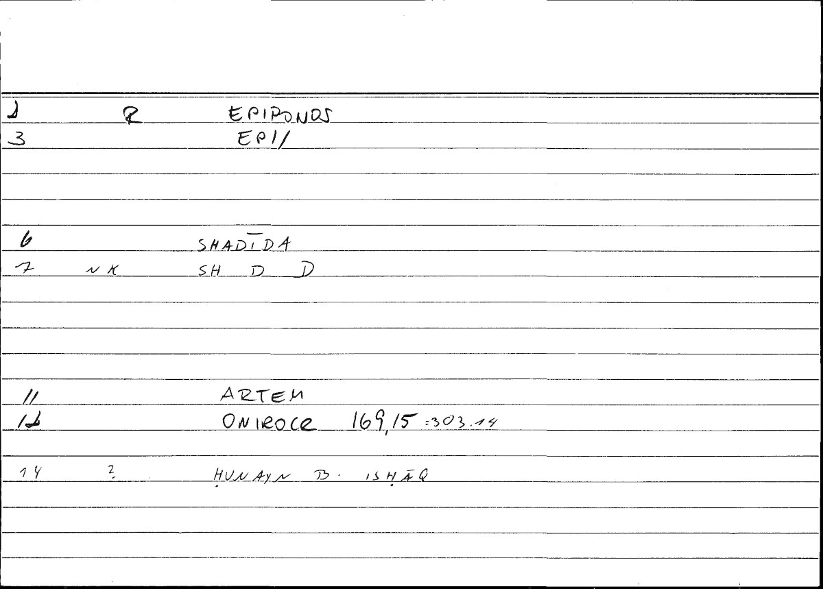 Filecard Artem.Onirocr.05454