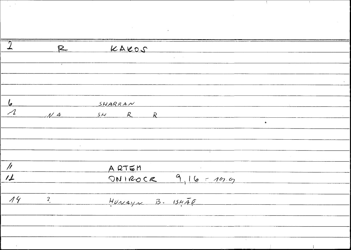 Filecard Artem.Onirocr.05520