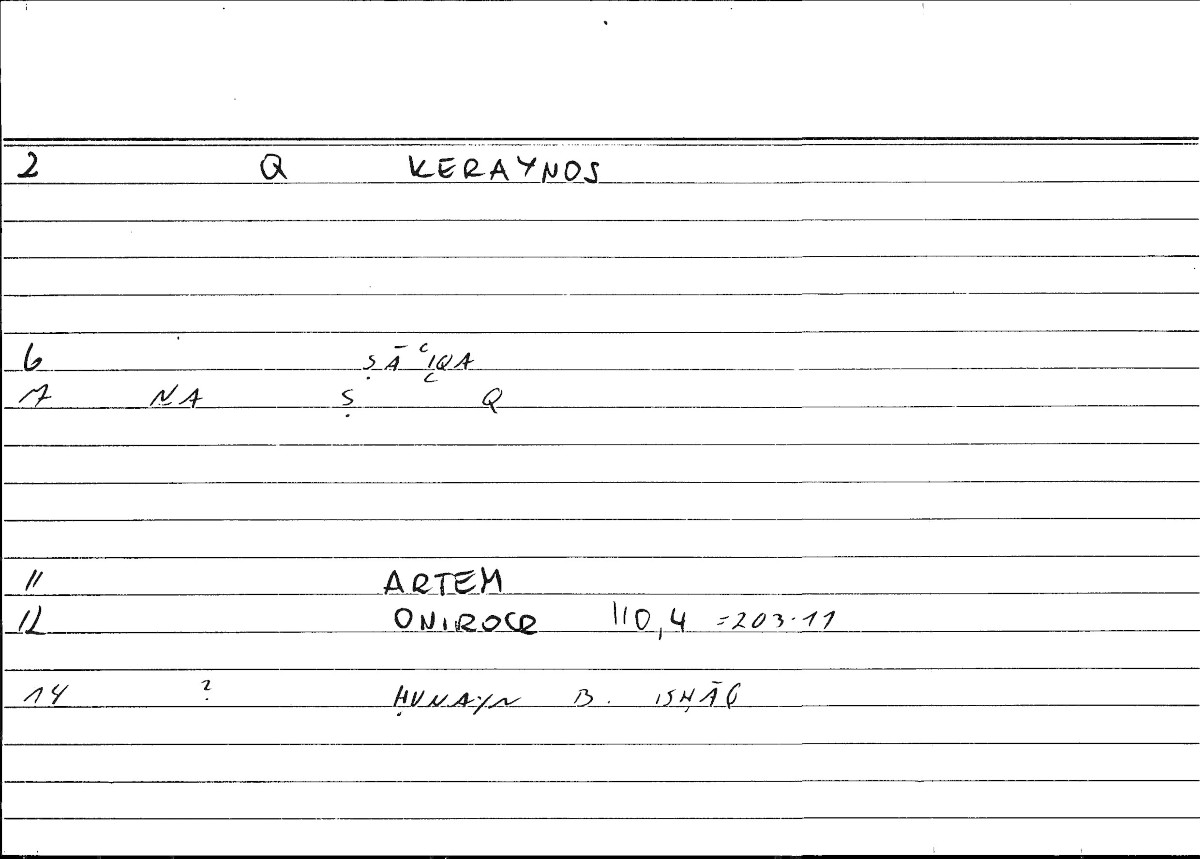Filecard Artem.Onirocr.06186