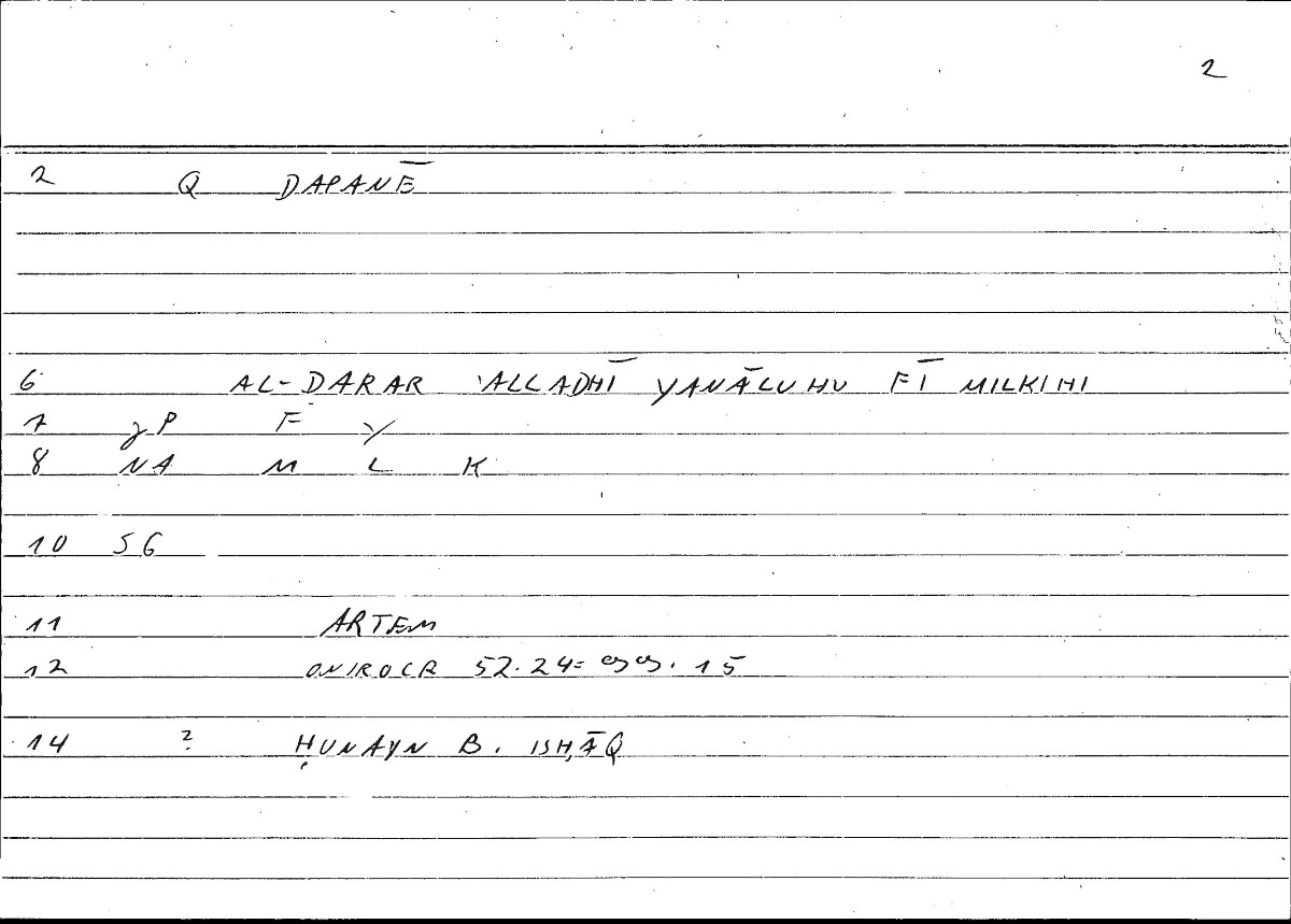Filecard Artem.Onirocr.07054