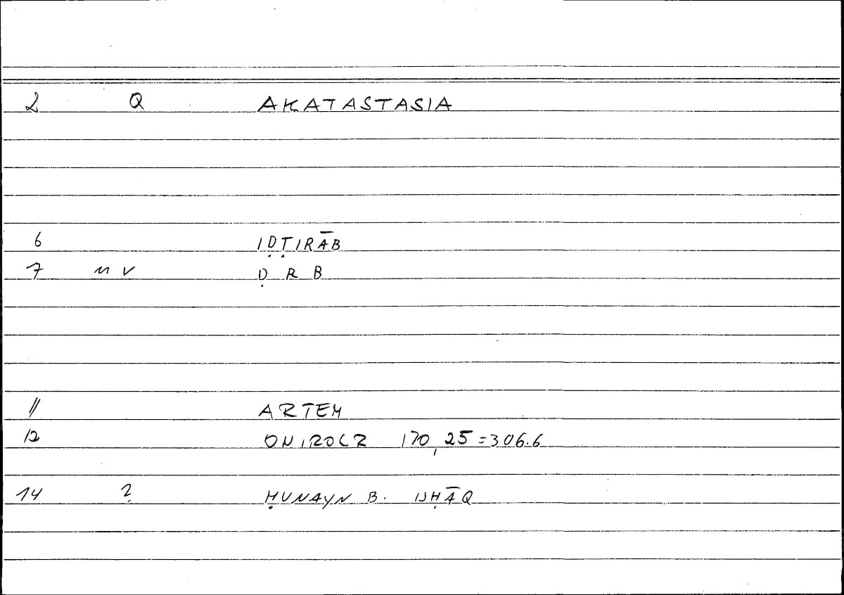 Filecard Artem.Onirocr.07090