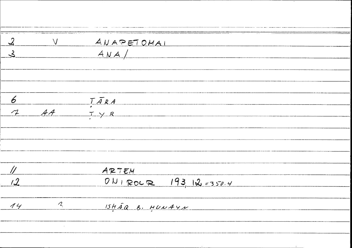 Filecard Artem.Onirocr.07420