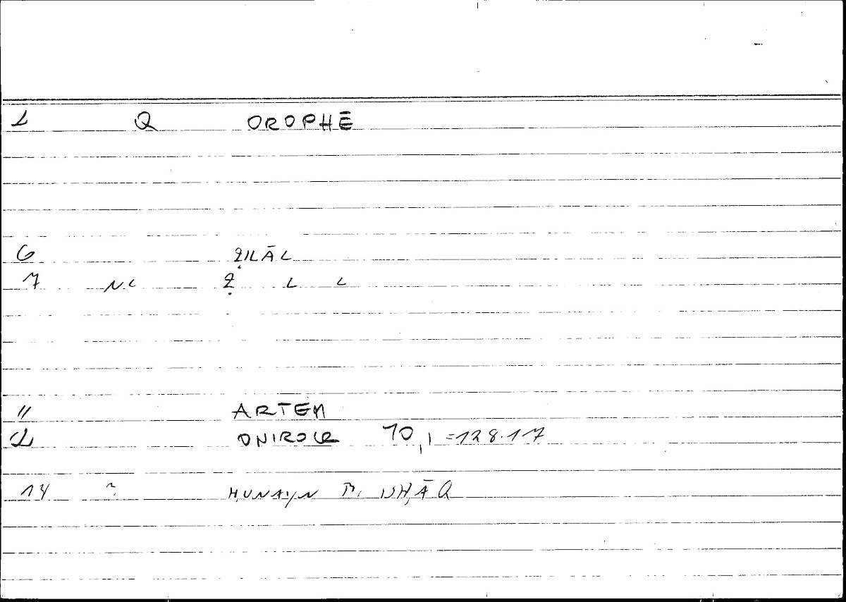 Filecard Artem.Onirocr.07463