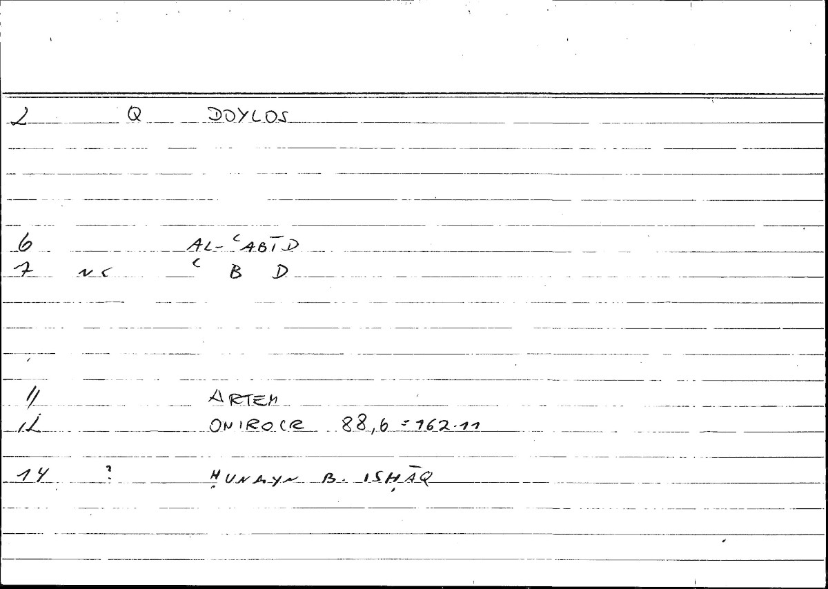 Filecard Artem.Onirocr.07550