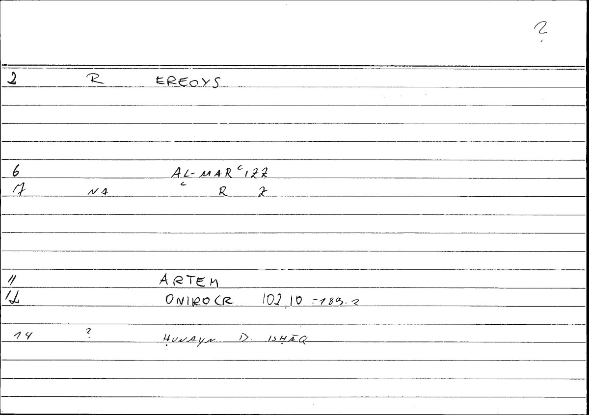 Filecard Artem.Onirocr.07731