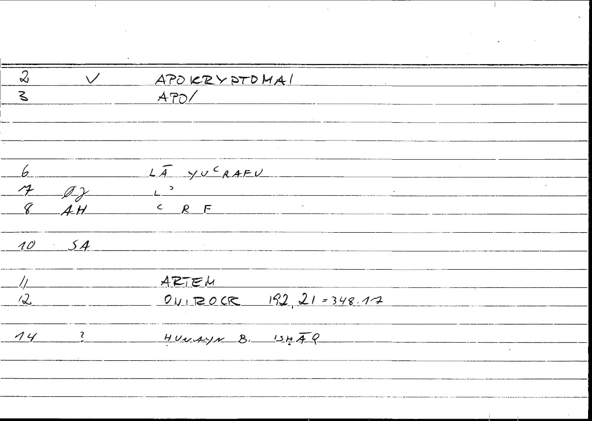 Filecard Artem.Onirocr.07815