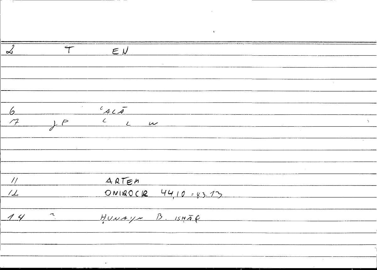 Filecard Artem.Onirocr.08218