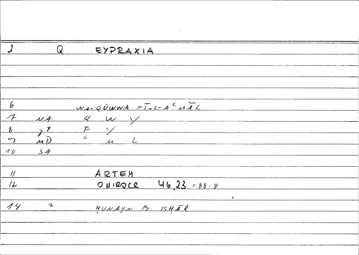 Filecard Artem.Onirocr.08391