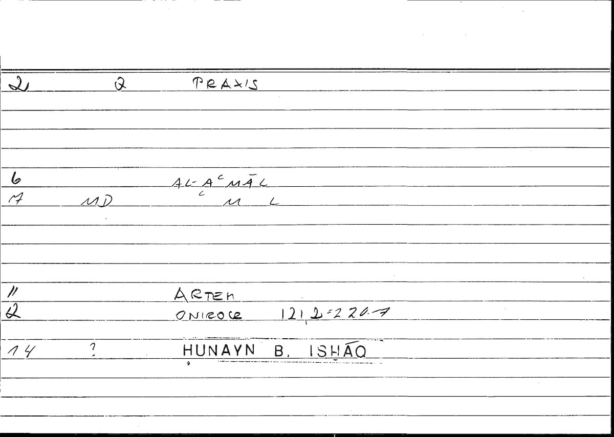 Filecard Artem.Onirocr.08410