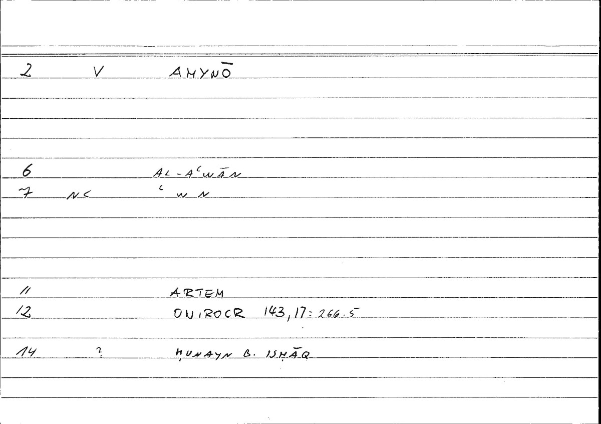 Filecard Artem.Onirocr.08580