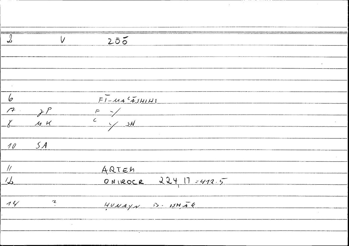 Filecard Artem.Onirocr.08600