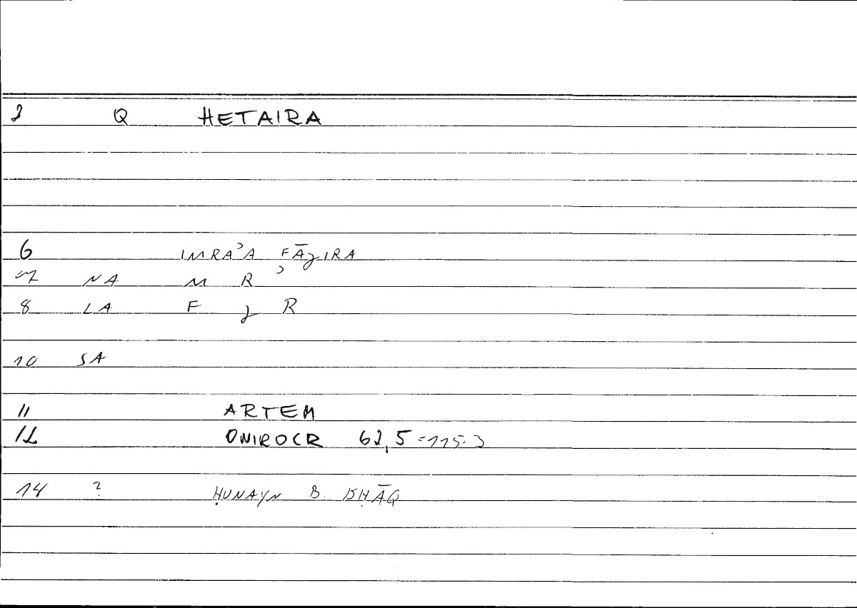 Filecard Artem.Onirocr.09057