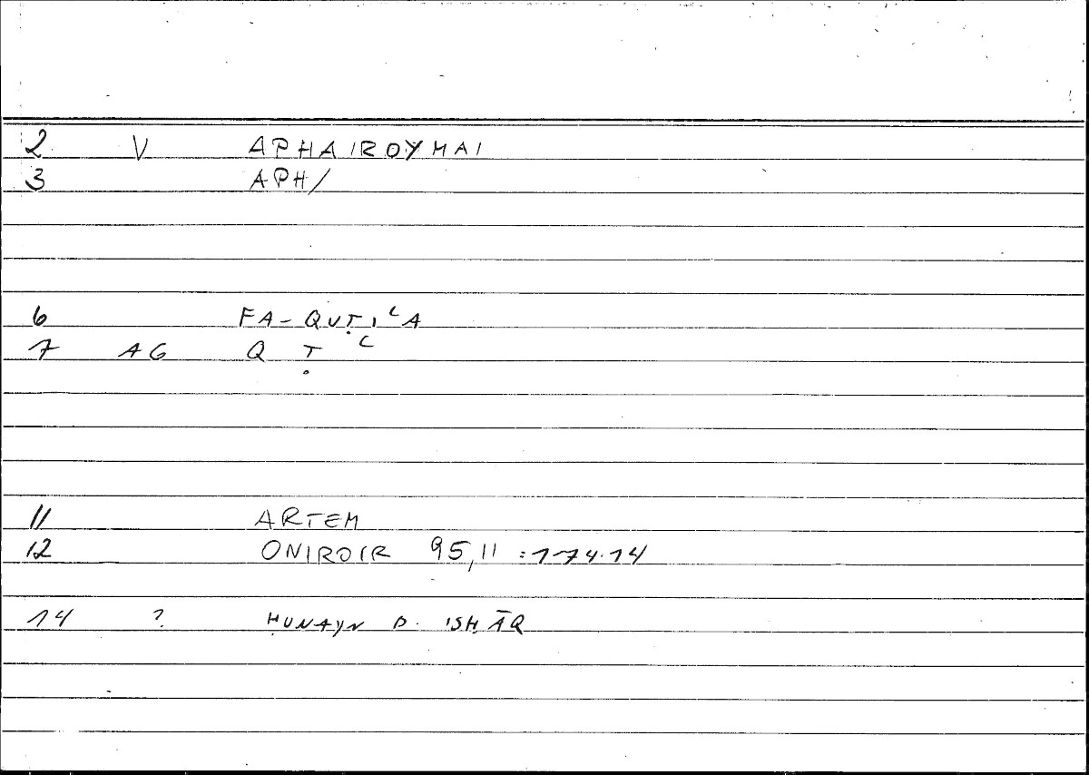 Filecard Artem.Onirocr.09954