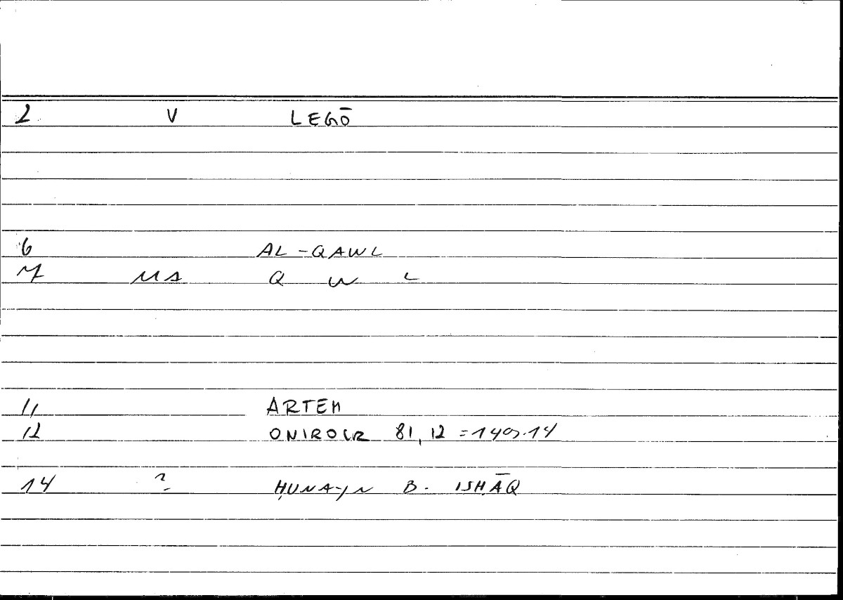 Filecard Artem.Onirocr.10164