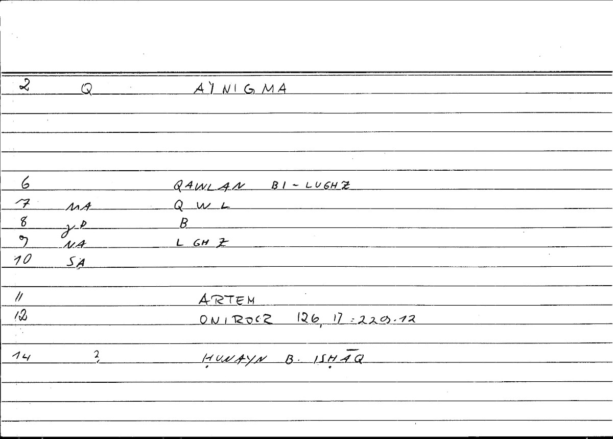 Filecard Artem.Onirocr.10184