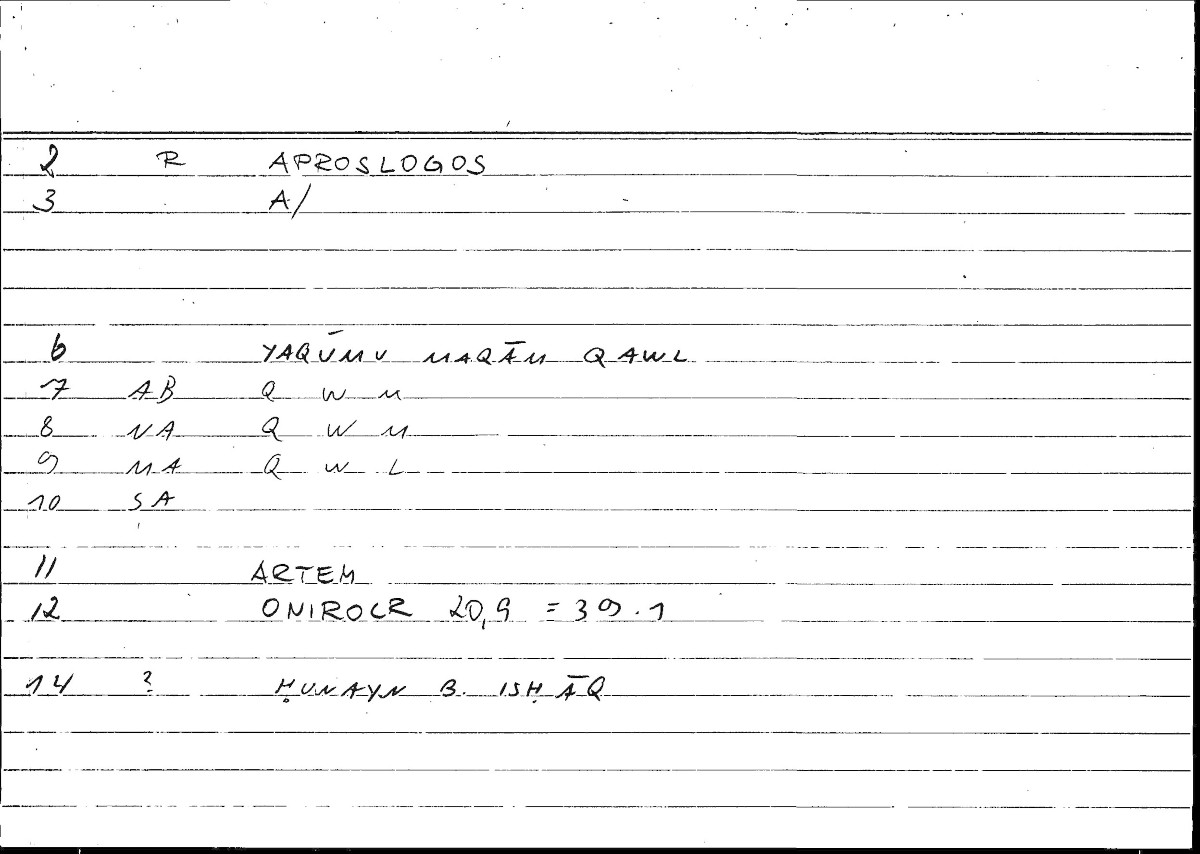 Filecard Artem.Onirocr.10187