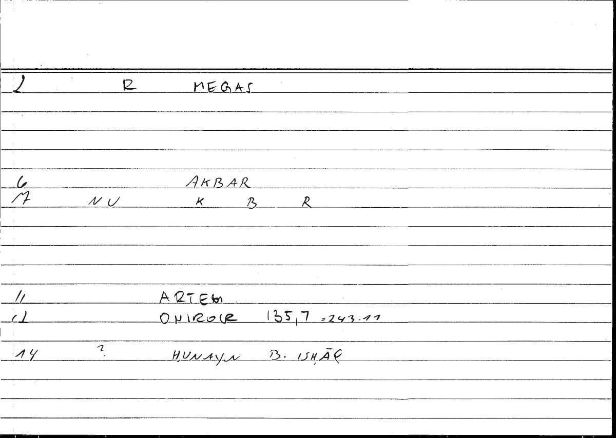 Filecard Artem.Onirocr.10568
