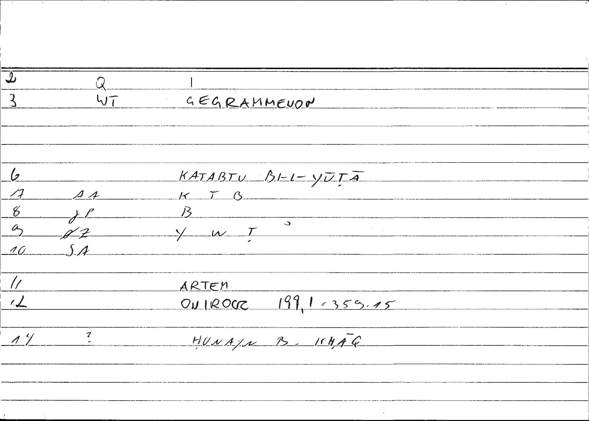 Filecard Artem.Onirocr.10610