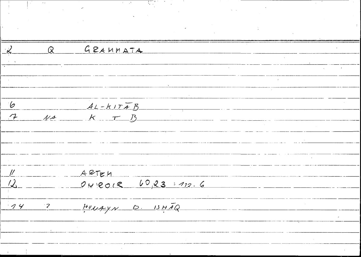 Filecard Artem.Onirocr.10620