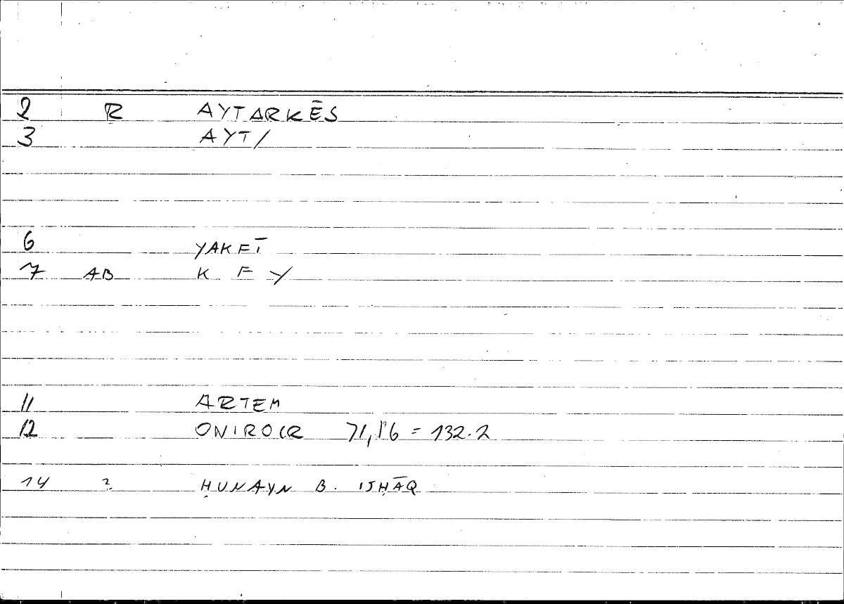 Filecard Artem.Onirocr.10829