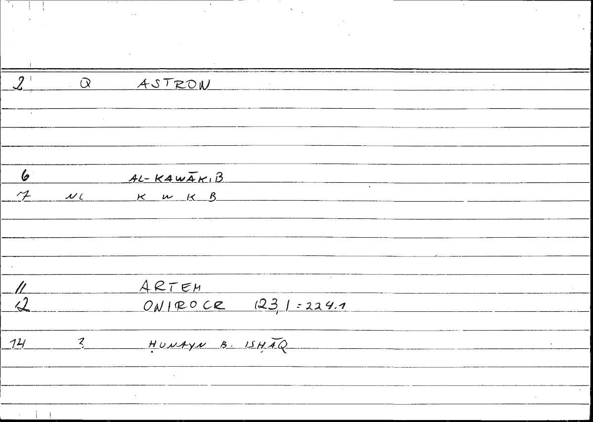 Filecard Artem.Onirocr.10987