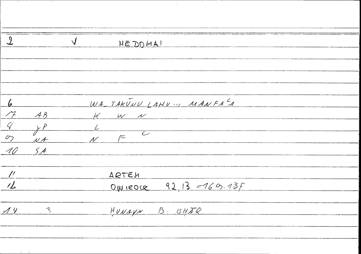 Filecard Artem.Onirocr.11033